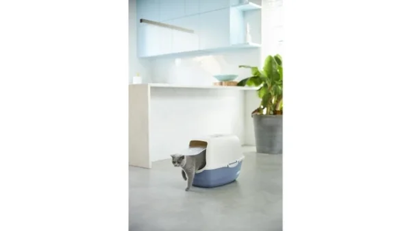 Rotho Bailey Kattenbak Eco Blauw/Zand foto 2